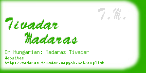 tivadar madaras business card